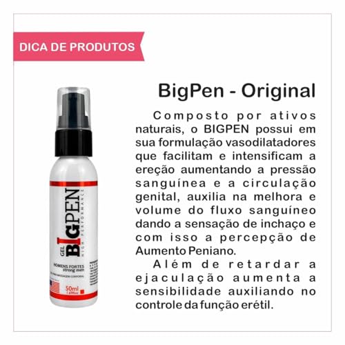 Bigpen Gel High Performance Fórmula Americana 3x Mais Potente Segred Love 50ML