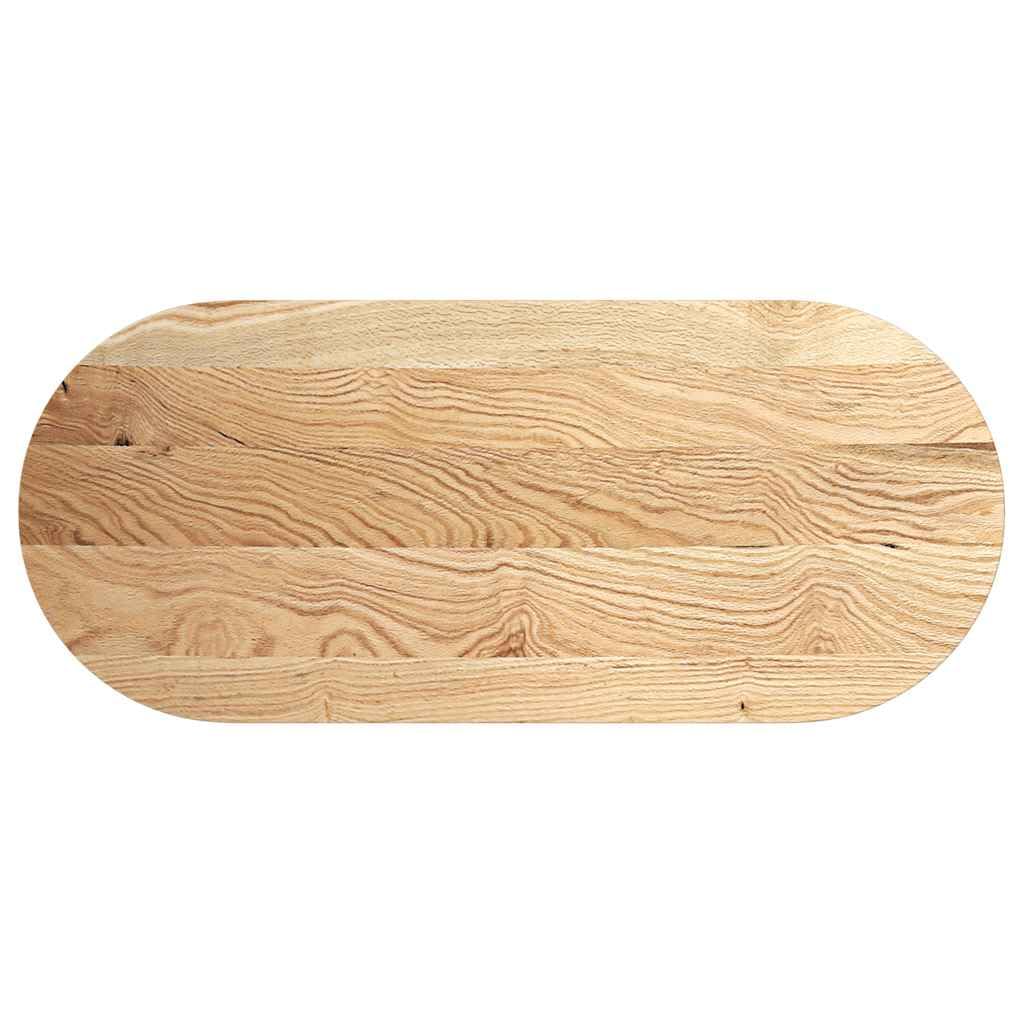 Plateau de Table Ovale en chêne massif de 140x60 cm pour un meuble de salon de haute qualité