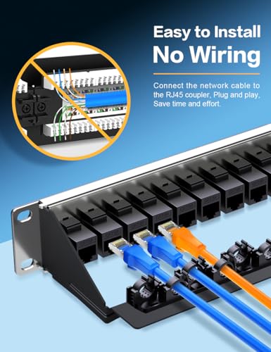 Panel de conexión Cat6A que soluciona el caos de cables en racks de 19 pulgadas passthrough 4