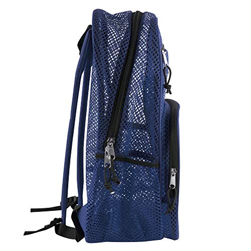 Collapsible Mesh Backpacks For Adults, School, Beach - Backpack With Reflective Strip And Wire Frame For Support (Blue) Large #TOP3