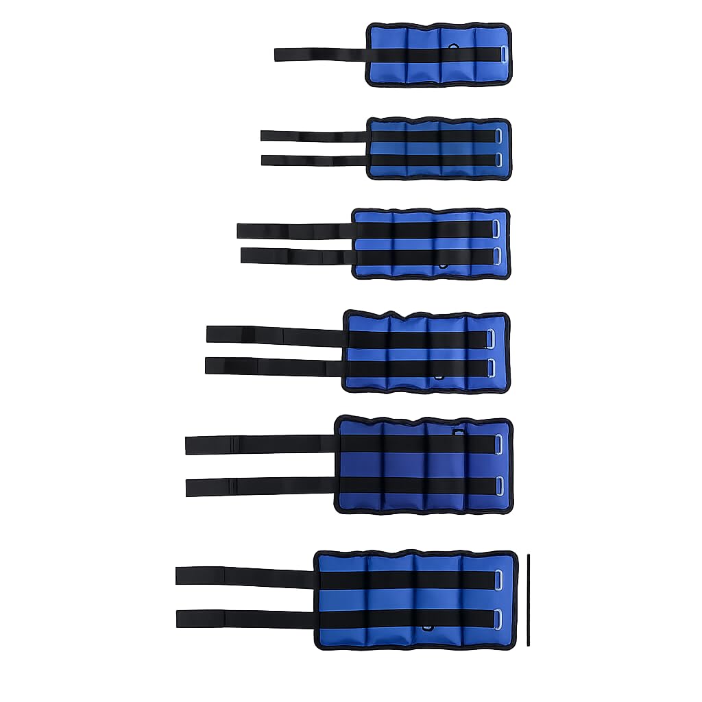 D.I.L Ankle Weights Adjustable Leg Wrist Strap for Running Training Fitness Gym Straps 0.5-6KG Blue (PAIR OF 1.5 KG)