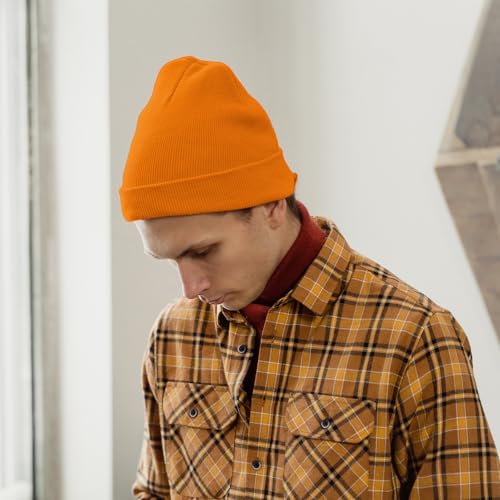 Image of ZOORON 1&2 Packs Beanie for Men Women Men's Beanie Hat Acrylic Knit Cuff Beanie Cap Slouchy Knit Skull Cap Warm Winter hat