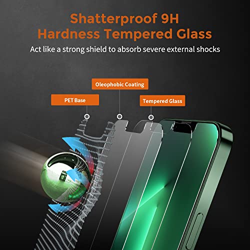 Image of UNBREAKcable 3-Pack Screen Protector for iPhone 13 Pro Max /iPhone 14 Plus, Double Shatterproof Tempered Glass [Easy Installation] [9H Hardness] [99.99% HD Clear] [Case Friendly] for iPhone 6.7 inch