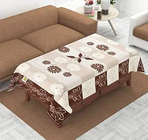 Yellow Weaves Polyester Floral Designer Rectangular Center Table Cloth 4 Seater (Brown, 40 X 60 Inches, Pack of 1)