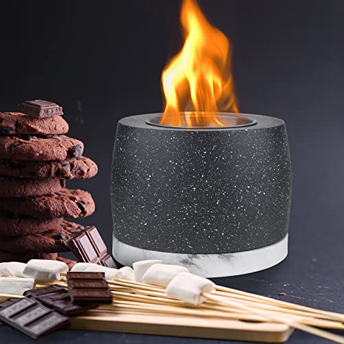 Cogesu Tabletop Fire Pit, Portable Concrete Indoor Fire Pit, Mini
