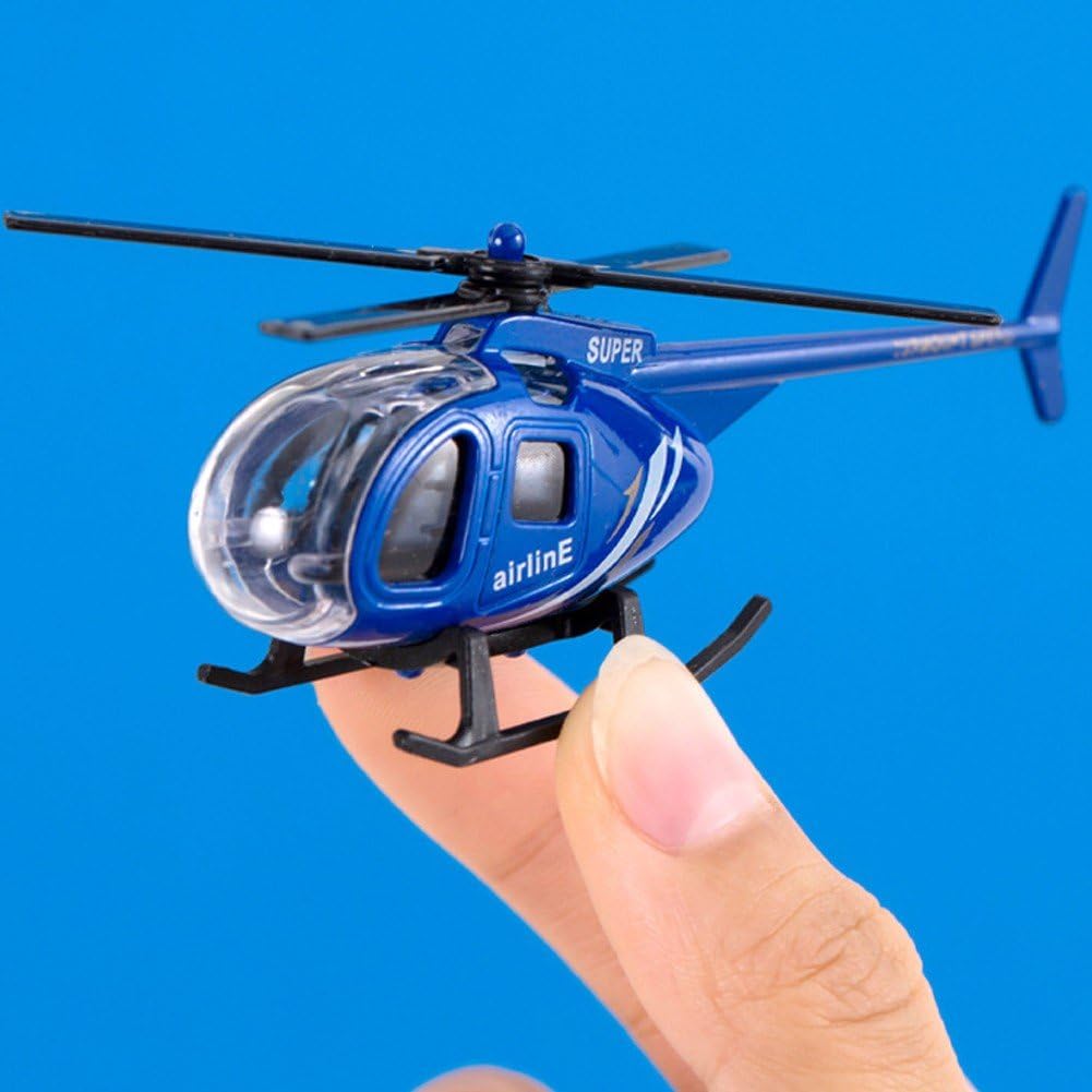 Hélicoptère Miniature En Alliage – Jouet Et Décoration 8,7 Cm – Modèle Métallique Pour Enfants Et Collectionneurs
