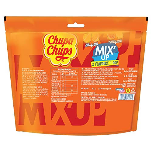 Image of Chupa chups, Mix'Up Watermelon Lollipos Party Pack, 176 /192 Grams (Weight May vary), 16 Pc