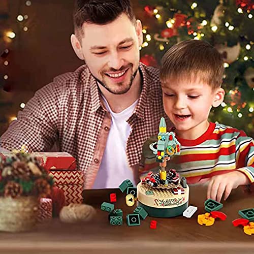 Weihnachtsbaum Musikbox Bausteine Kit,360Teile Uhrwerk Spieluhr Serie Modell,DIY Puzzle-Montage Aus Kleinen Partikel… – Bild 6