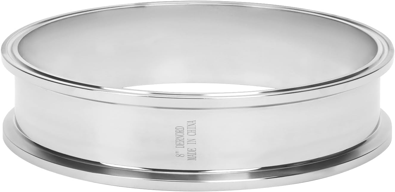 DERNORD Sanitary Spool Tube, Stainless Steel 304, 2 Inch (51MM) Length, 8 Inch OD, Tri-Clamp 8 Inch, Ferrule OD 217.4MM