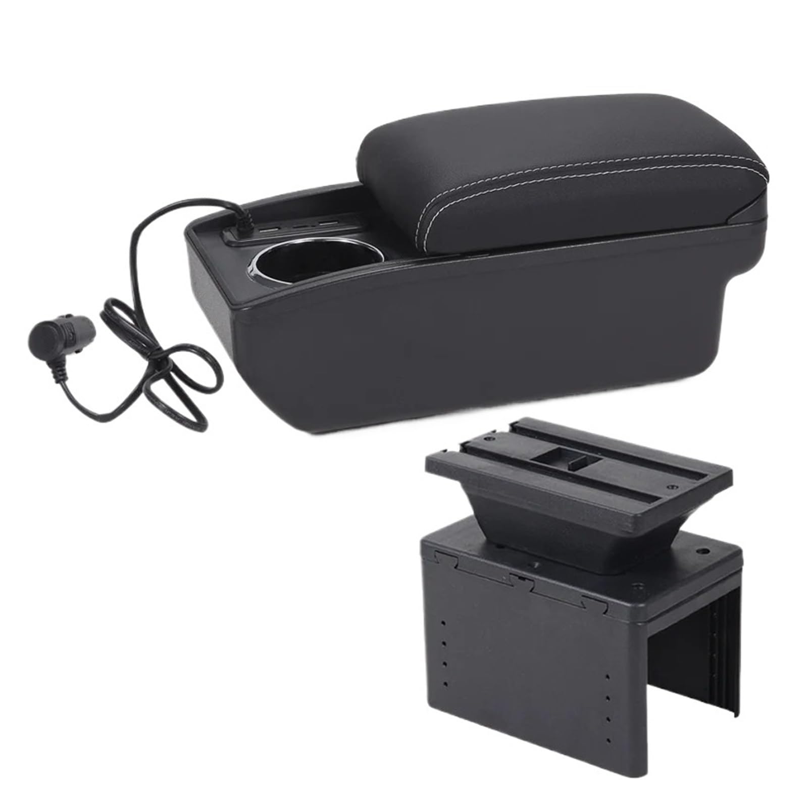Ecbugat A3 Fast Charging Universal Car Armrest Model Box Accessorie Auto Storage Modification Interior Retrofit Parts Car Armrest Box(A3 Fast Charging)