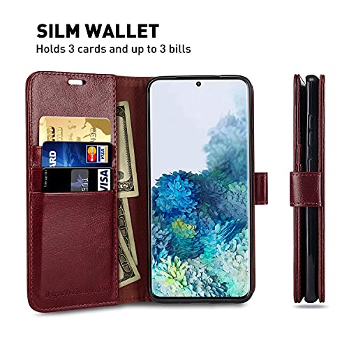 Funda cartera Samsung S20 MONASAY con protector pantalla y cuero tapa 3