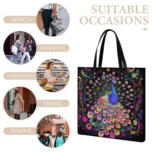 Bolso casual de mujer, tote con cierre magnético miniatura 7
