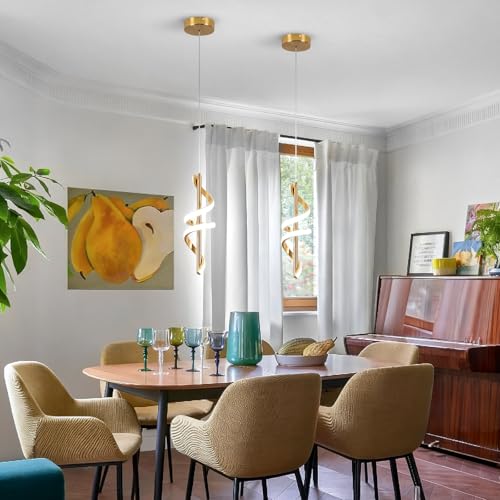 CANEOE Gold Pendant Light Fixtures, Adjustable Modern Pendant Lights Kitchen Island Small Pendant Lighting for Kitchen Island Dining Room Living Room Bedroom Hanging Light Fixtures,1 Pack (Gold,6000K) by CANEOE - Used condition - Image 8
