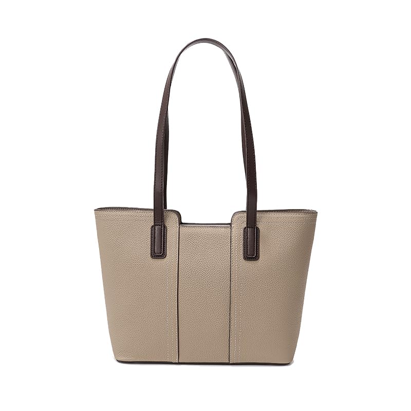 Bolso Tote para mujer de cuero genuino con asa superior miniatura 4