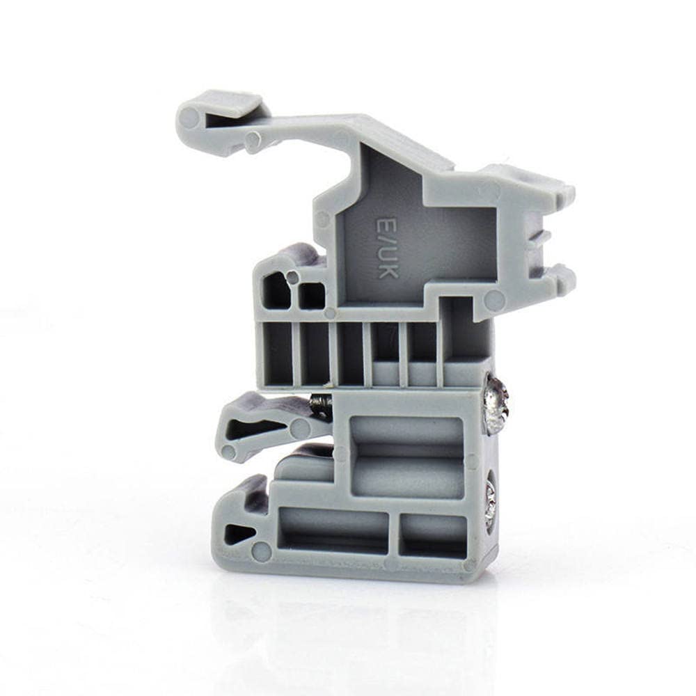 50pcs E/UK Din Rail Universal Terminal Blocks Ending/end E-UK Plastic Wiring Terminals End Stop for UK and SAK
