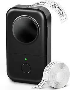 Phomemo D30 Label Maker Machine, Bluetooth Mini Label Maker for Kids School Items, Inkless Thermal Label Printer Portable Sticker Maker for Classroom Home Small Business Organizing