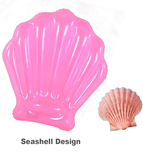 Miniatura 5 de Seashell - Flotador inflable para piscina, paquete de 2 unidades, divertido flotador de conchas marinas para niños, juguetes de piscina o playa de
