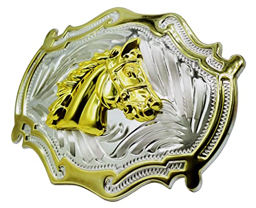Image of Moranse Cross Cowboy Kneeling Prayer Horse Zinc Alloy Belt Buckles