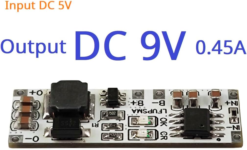 LiFePO4 3.6V Charger for 32140 32700 18650 Batteries with Discharge UPS Module, DC Boost Converter (1PCS Output 9V)