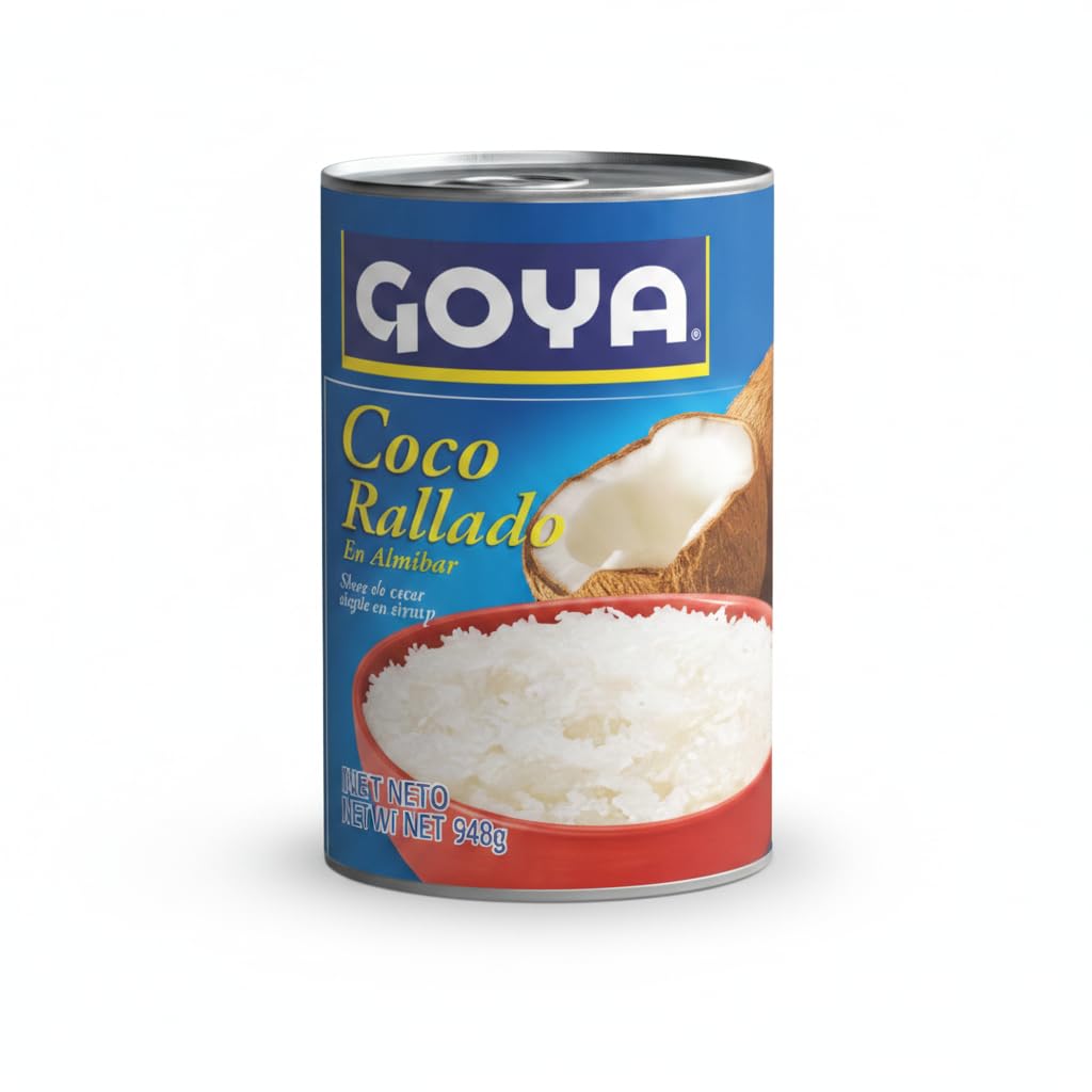 Coco Rallado en Almíbar - Pack de 6 Latas x 963g - Ideal para Repostería, Postres Tradicionales y Dulces, Sabor Tropical y Textura Auténtica - Formato Ahorro Profesional - NEXU