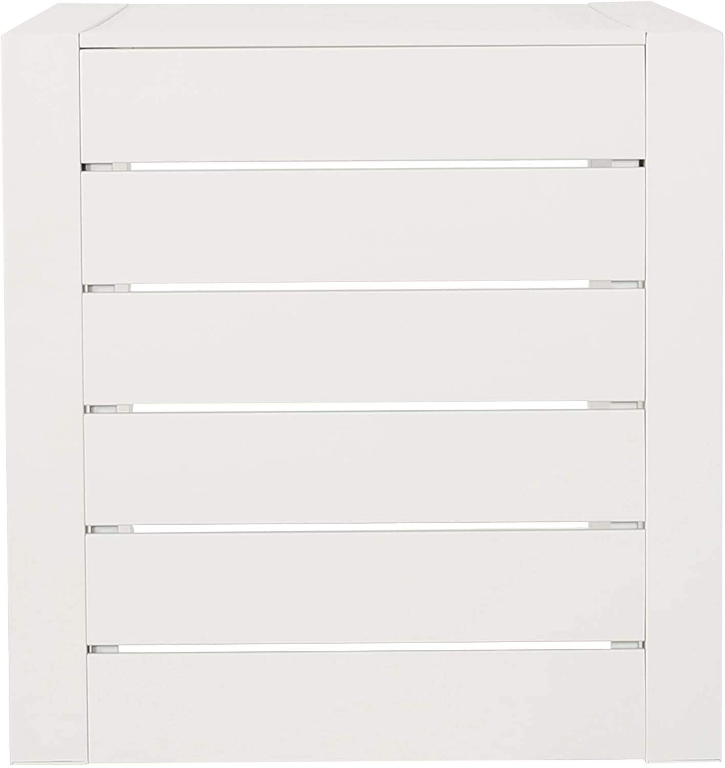 INDIAN DECOR. 45590 Home Outdoor Modern Metal - C-Shaped End Table, White 3