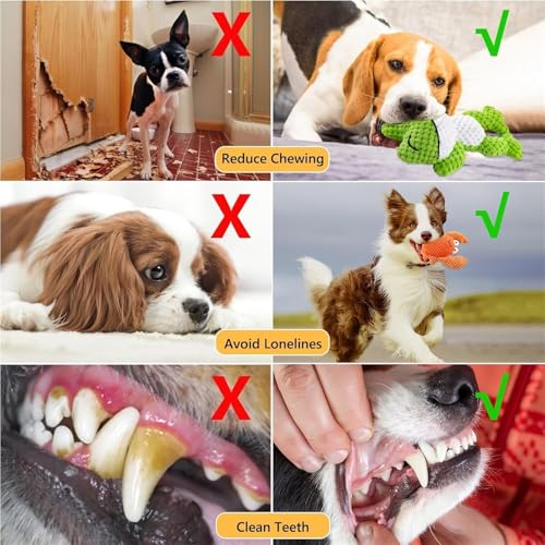 Juguetes mordibles blandos para perros, set de 2 unidades miniatura 3