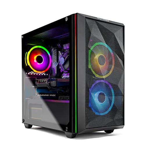 SkyTech Chronos Mini Gaming Computer PC Desktop - Intel Core-i3 10100F 3.6GHz, GTX 1650 4G, 500GB SSD, 8G 3000, RGB Fans, AC WiFi, Windows 10 Home 64-bit