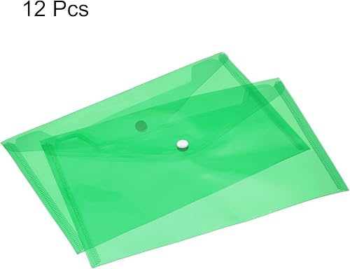 Miniatura 3 de MECCANIXITY Carpetas de archivos, tamaño A4, sobres transparentes, organizador de documentos con botón a presión para papelería de oficina en casa,