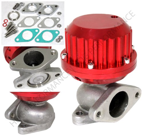 Universal 2 Bolt JDM Aluminum Adjustable 35mm/38mm External Turbo Wastegate Red