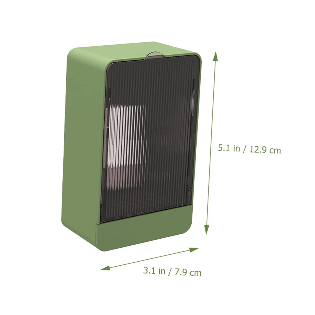 Jabonera con Drenaje, Soporte montado en la Pared, Barra de Caja 3 uds, Tira Montaje magnético for fácil Limpieza(Green)