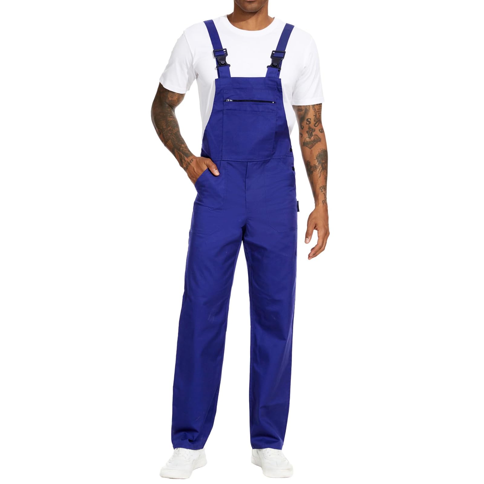 WORK IDEA Arbeits-Latzhose für Männer Multi Pocket Technology Herren Arbeitslatzhose