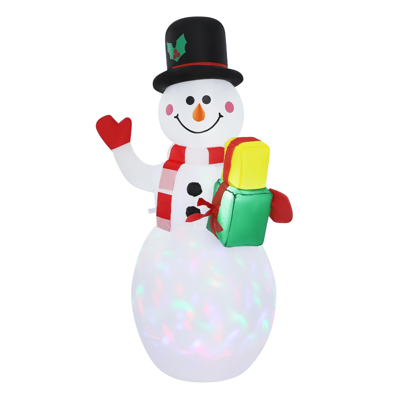Bonhomme de neige gonflable de 1,5 m - Bonhomme de neige gonflable - Décoration de Noël pour jardins, pelouses, terrasses