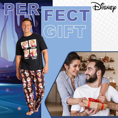 Disney Men Pyjamas Set Nightwear T-Shirt & Bottoms PJs Grumpy Lounge Set for Men and Teenagers S-3XL - Gifts for Him2