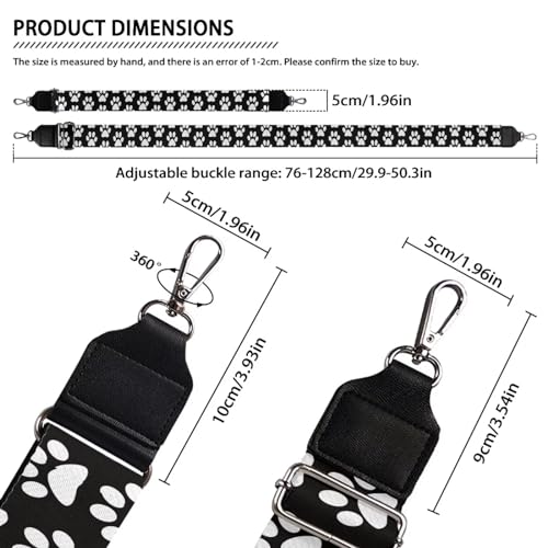 Image of Adjustable Purse Strap Replacement, Wide Shoulder Canvas Bag Strap, Crossbody Handbag Strap