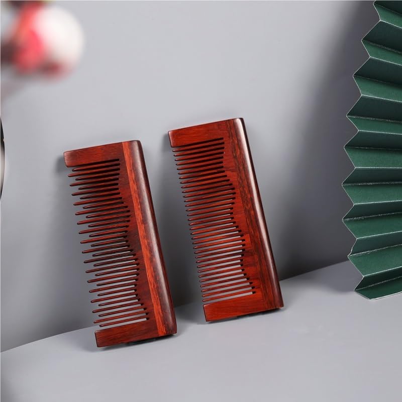 The Wooden Comb is Carried with The Long Hair Used to The Children
