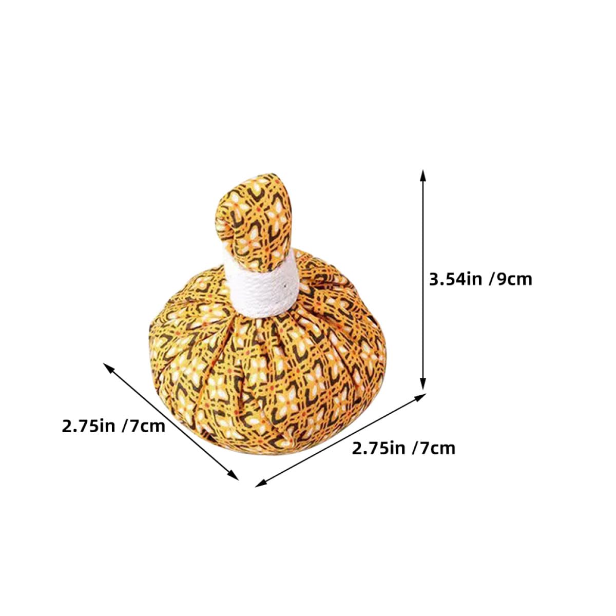 Vaguelly 4 Balones de Masaje de Spa Amarillas de Tela, Textura Agradable para Uso Corporal Completo, Herramienta Manual Adecuada para Relajación en Casa o Viaje