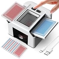 Mélangeur De Cartes Automatique 2 Plateaux Rechargeable USB-C - Pour UNO, Poker, Blackjack, Portable Intelligent