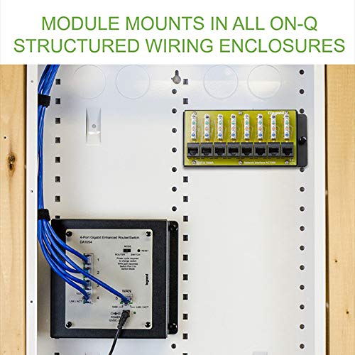 image for On-Q Legrand - OnQ Cat 6 Network Interface Module, Wifi Module with 8 