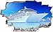 Produktbild DesFoli Kreutzfahrt Schiff 3D Look Wandtattoo 70 x 115 cm Wanddurchbruch Wandbild Sticker Aufkleber C555