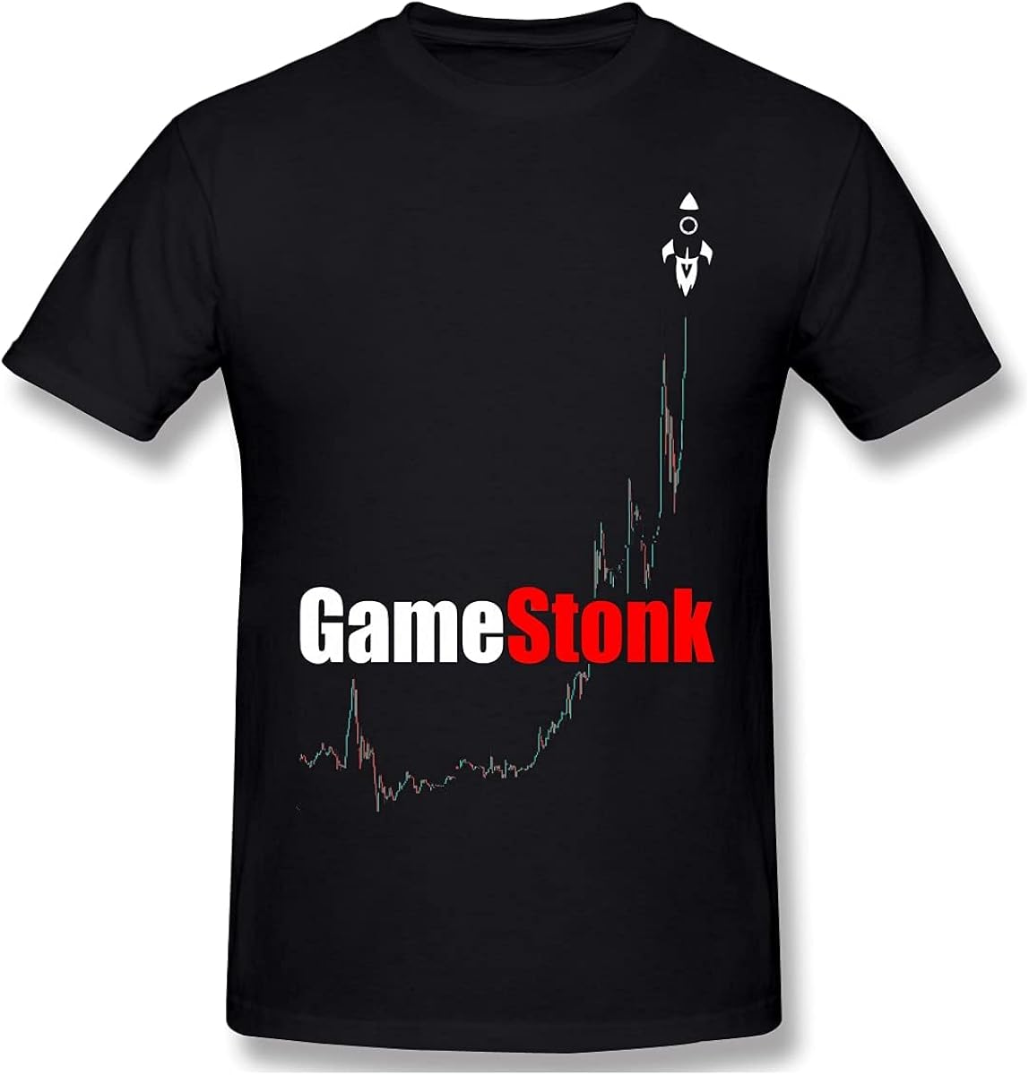 Gamestonk Epic Gamestop Chart Homme T-Shirt Investing Wallstreetbets Tees Pure Cotton Oversized 