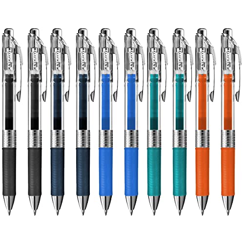 Stylo encre gel Pentel EnerGel Pure BL77TLE 0,7 mm rétractable lot de 10