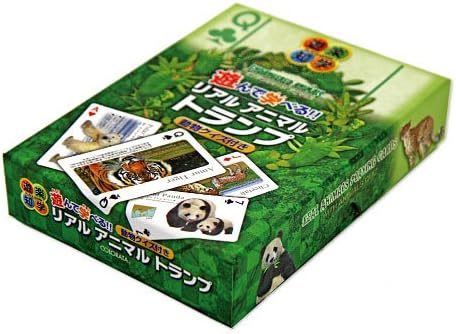 Amazon カロラータ トランプ 動物クイズ付 プラスチック製 動物 知育ゲーム リアルアニマルトランプ カードゲーム トランプ おもちゃ