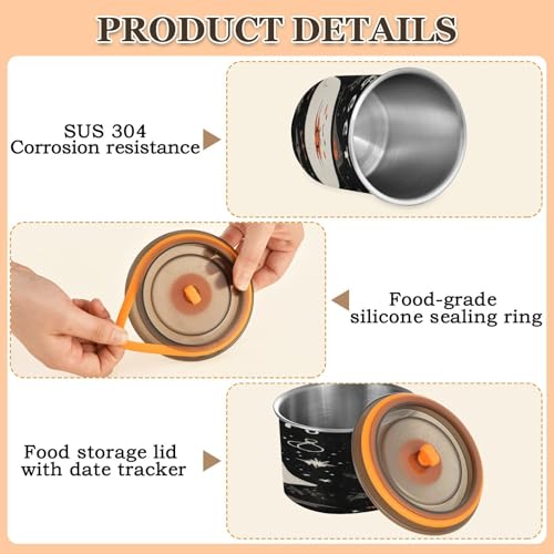 Contenedor para café de acero inoxidable 900 ml diseño Halloween miniatura 4