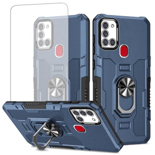 Coque Samsung A21S SM-A217F avec protection écran verre trempé