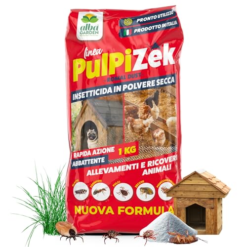 Albagarden - Insetticida per Disinfestazione Ambienti - Rapida Azione Contro Scarafaggi Formiche Zecche Pulci Pidocchi Cimici - Polvere x 1 kg