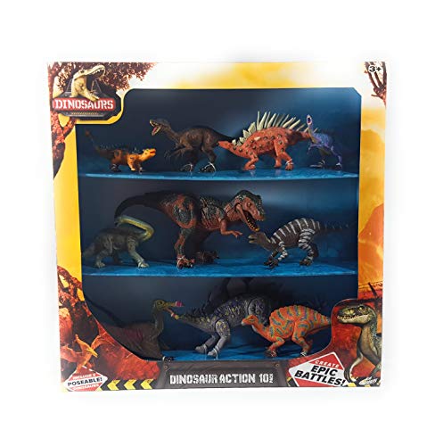 kid galaxy poseable dinosaur action 6 pack