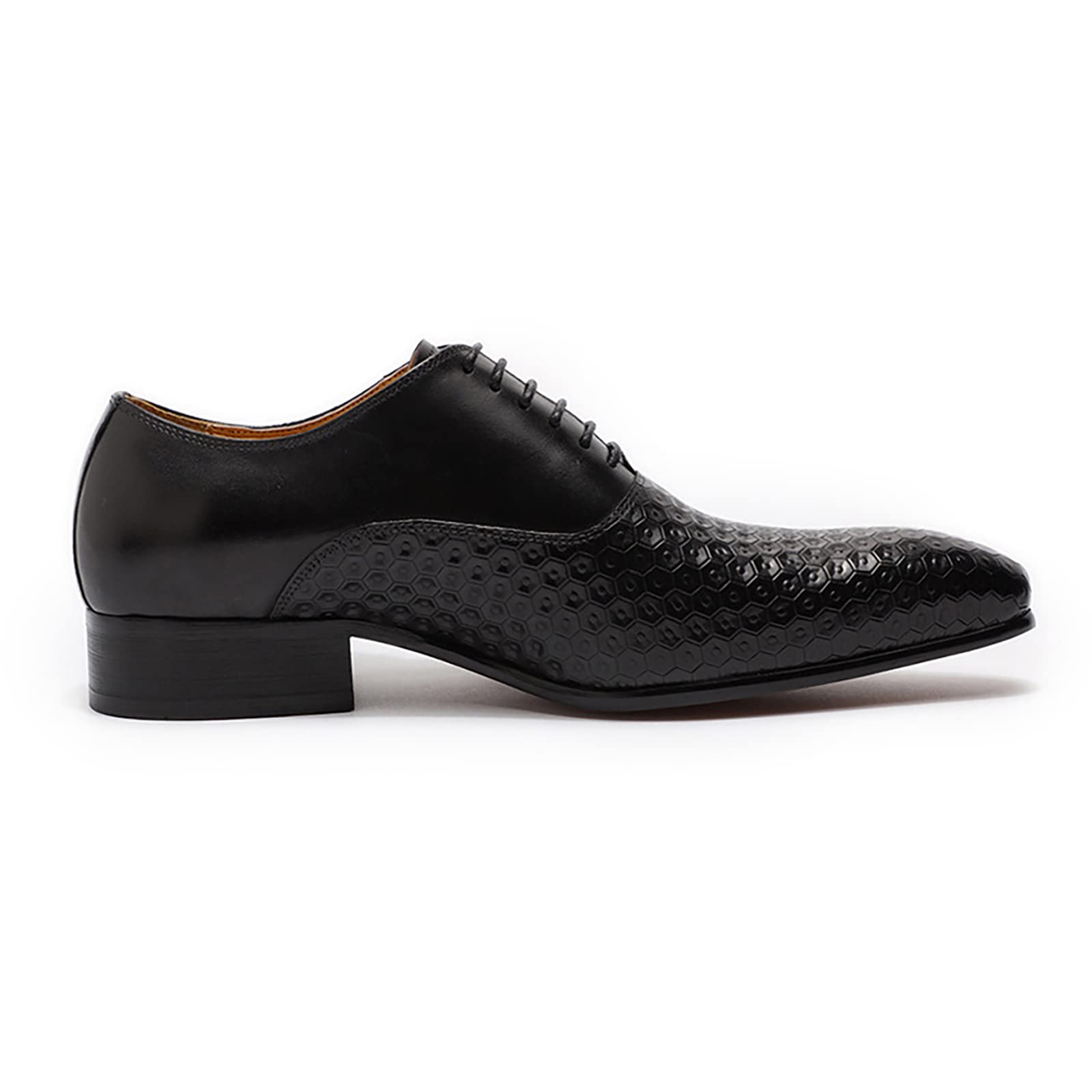 Fashion Leather Formal Lace Up Oxford Casual Men\'s Dress Shoes Size 42 Black Amazon.com | Men main image 2