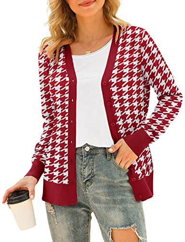 Image of VIISHOW Women Long Sleeve Button Down V Neck Lightweight Basic Knit Sweater Cardigan
