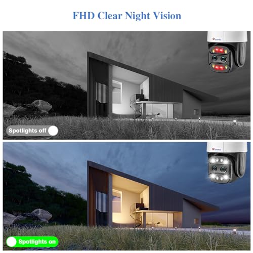 Caméra surveillance WiFi extérieure pour protéger la maison avec vision nocturne couleur