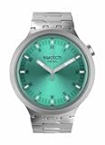 Big Bold Irony Unisex Watch Casual Plastic Blue Automatic Waterproof Big Bold Irony Aqua Shimmer